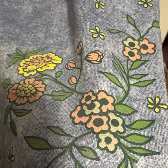 Btween bohemian Floral Yellow Blouse and Blue Jeggings Set size 7 - Picture 3 of 4